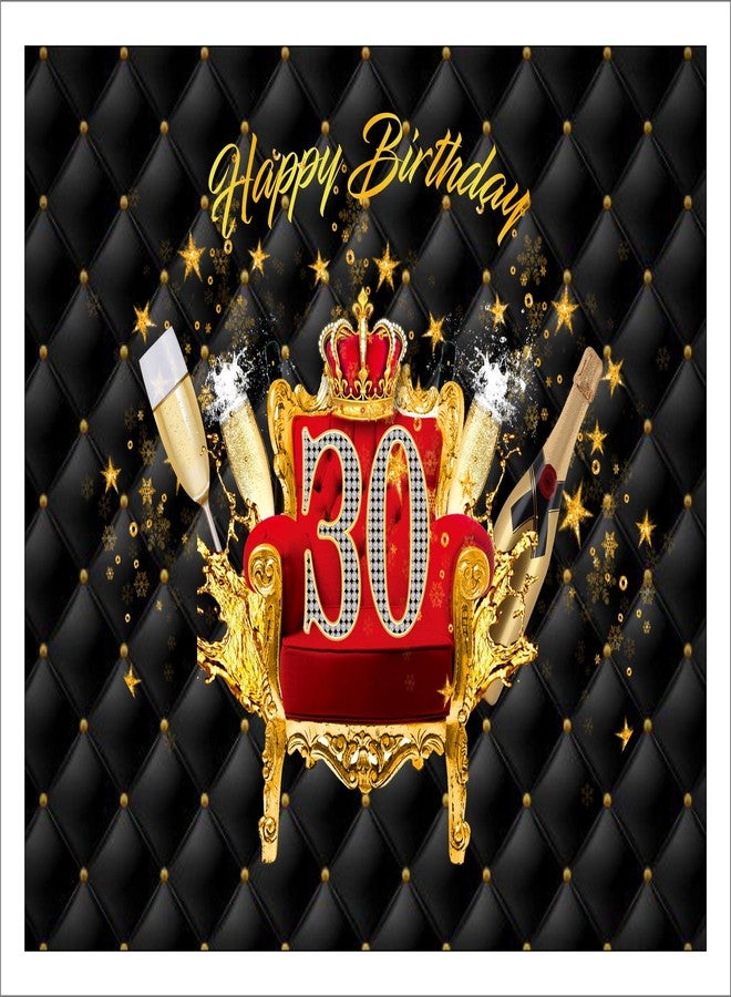 ثيم ماي بارتي خلفية زينة لحفلة عيد الميلاد الثلاثين (6 أقدام × 4 أقدام) - Image 2